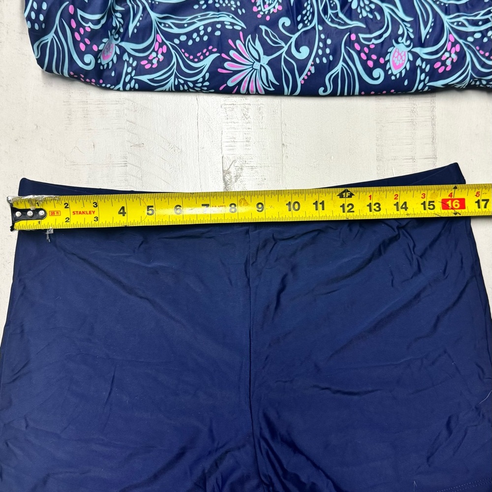 Yonique Plus Size Tummy Control Tankini with Boyshorts Athletic Swimwear - Picture 8 of 14